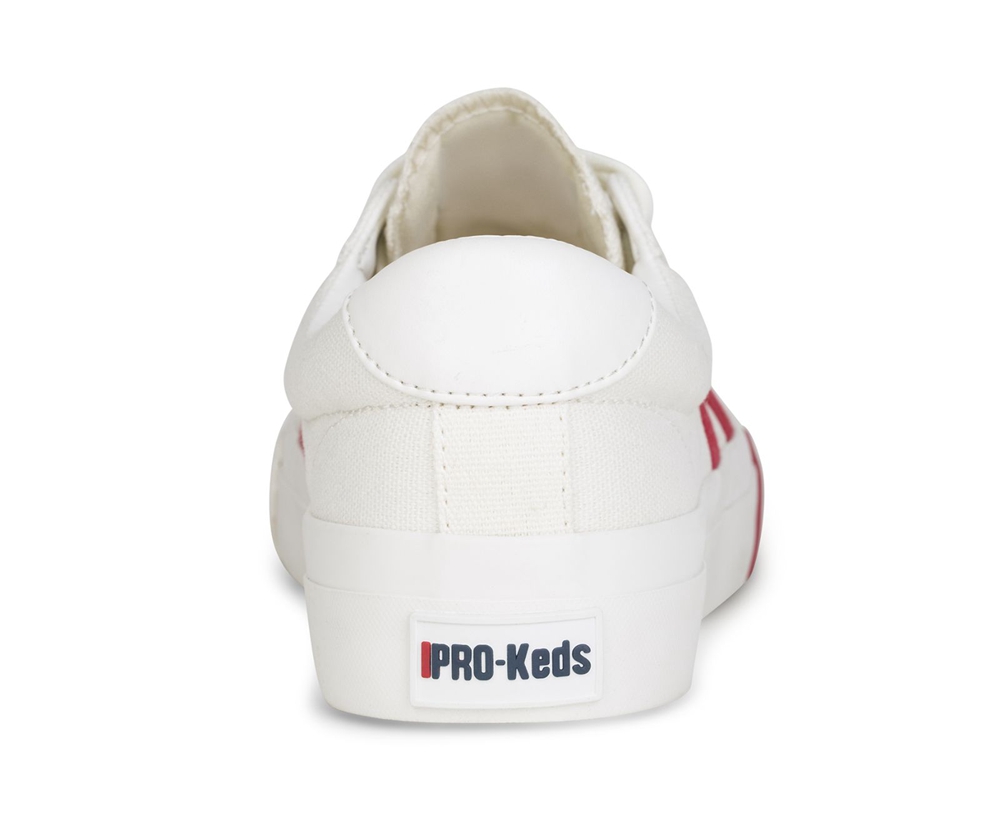 Tenis Keds Mujer Blancos/Rojos - Royal Plus Lona - 0156-OQBTI